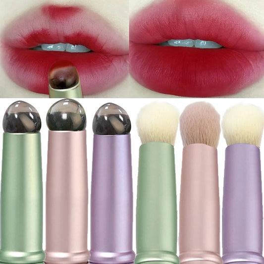 Double-headed Jelly Silicone Slogan Lip Brush and Hair Concealer Smudge Makeup Brushes