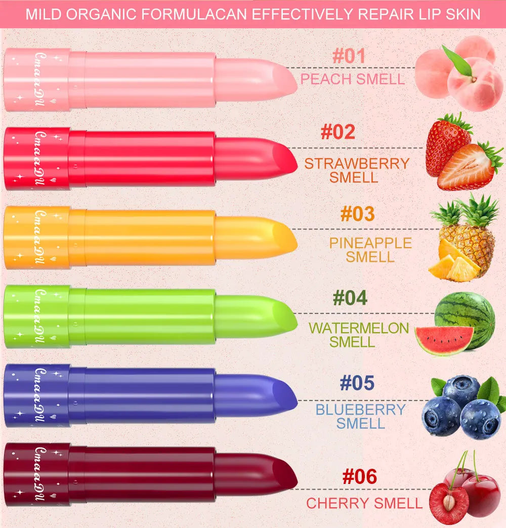 Korean 6 Colors Fruity Lip Tint Box