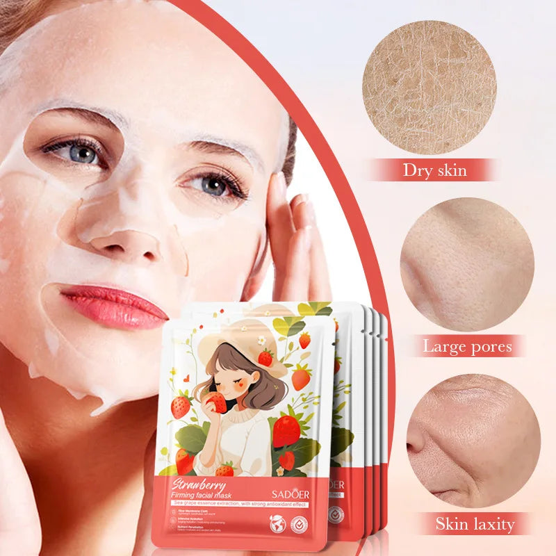 Korean Facial Masks Fruits - 10pcs