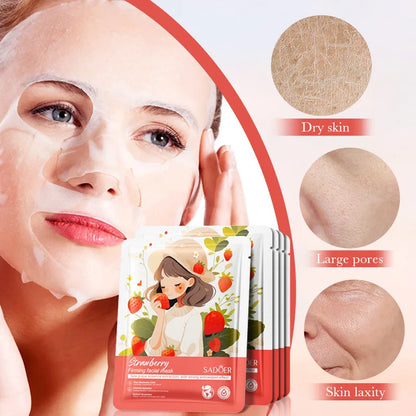Korean Facial Masks Fruits - 10pcs