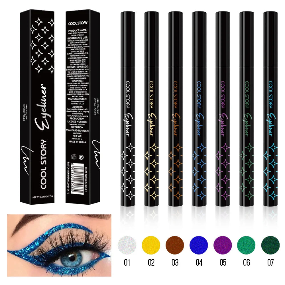 Korean Metallic Glitter Pearlescent Eyeliner Pen