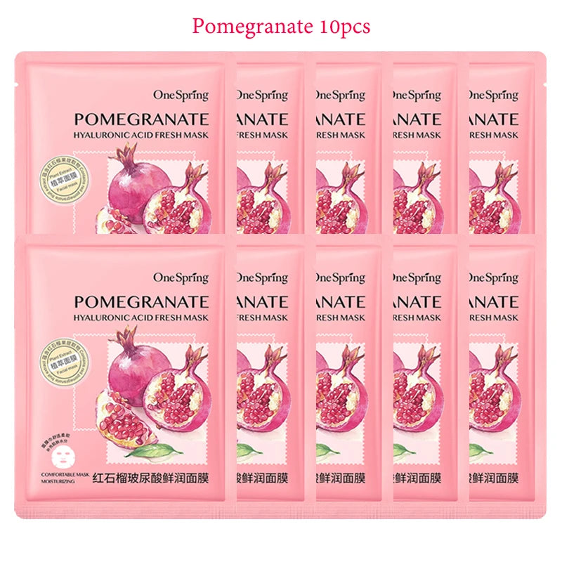 Korean Facial Masks - 10 Pcs
