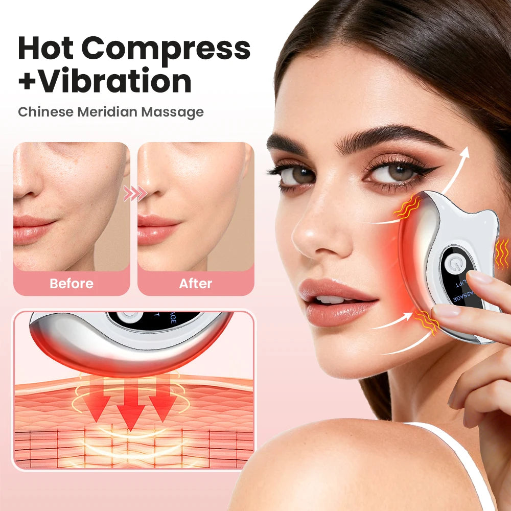 Korean Ritual: Electric Gua Sha Face Vibration Massager for Skin Rejuvenation