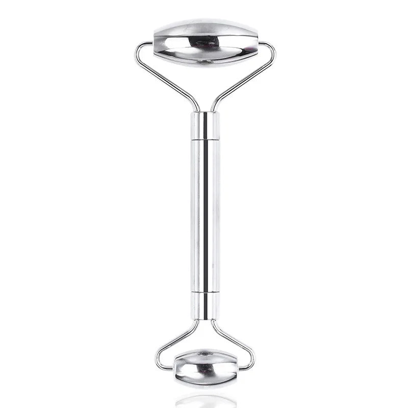 Colletion: 6-piece facial cleansing tool set, including a stainless steel scraping board, ice roller, cloth bag, e much more.