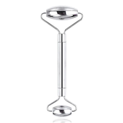 Colletion: 6-piece facial cleansing tool set, including a stainless steel scraping board, ice roller, cloth bag, e much more.