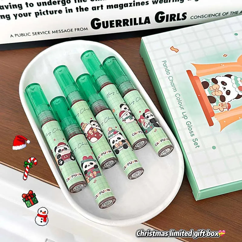 Korean 6 Colors Panda Charm Lip Gloss