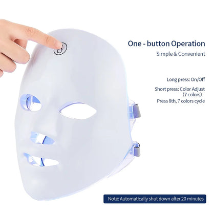 Rechargeable Facial LED Mask 7 Colors LED