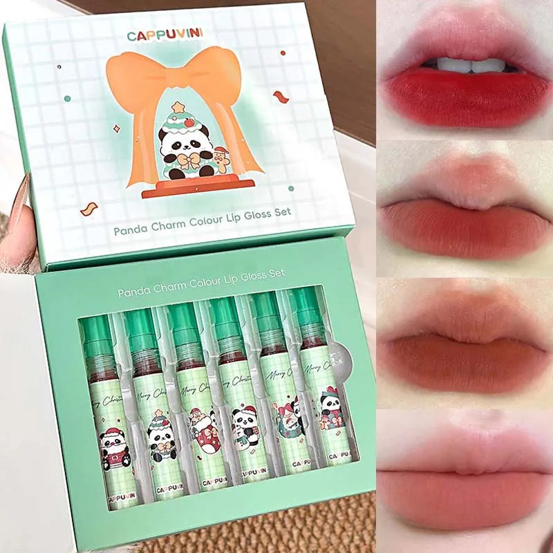Korean 6 Colors Panda Charm Lip Gloss