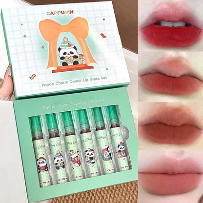 Korean 6 Colors Panda Charm Lip Gloss