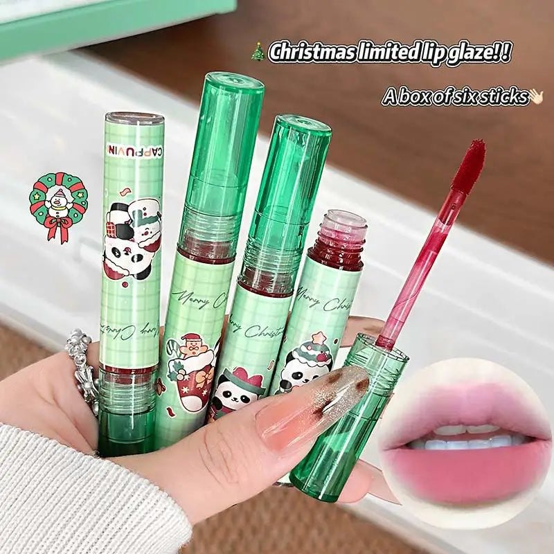 Korean 6 Colors Panda Charm Lip Gloss