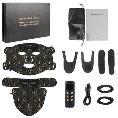Premium 8 colours LED Face Mask and Neck Red Light  - Near Infrared Therapy and Anti Aging