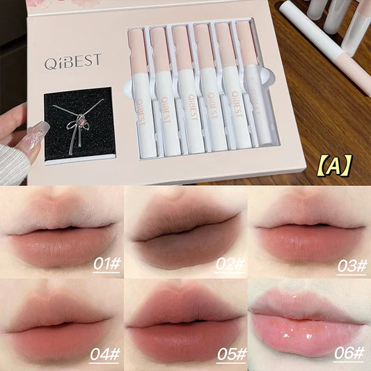 QiBest Korean 6 Colors Lip Tint Box - QiBestLittle Rose