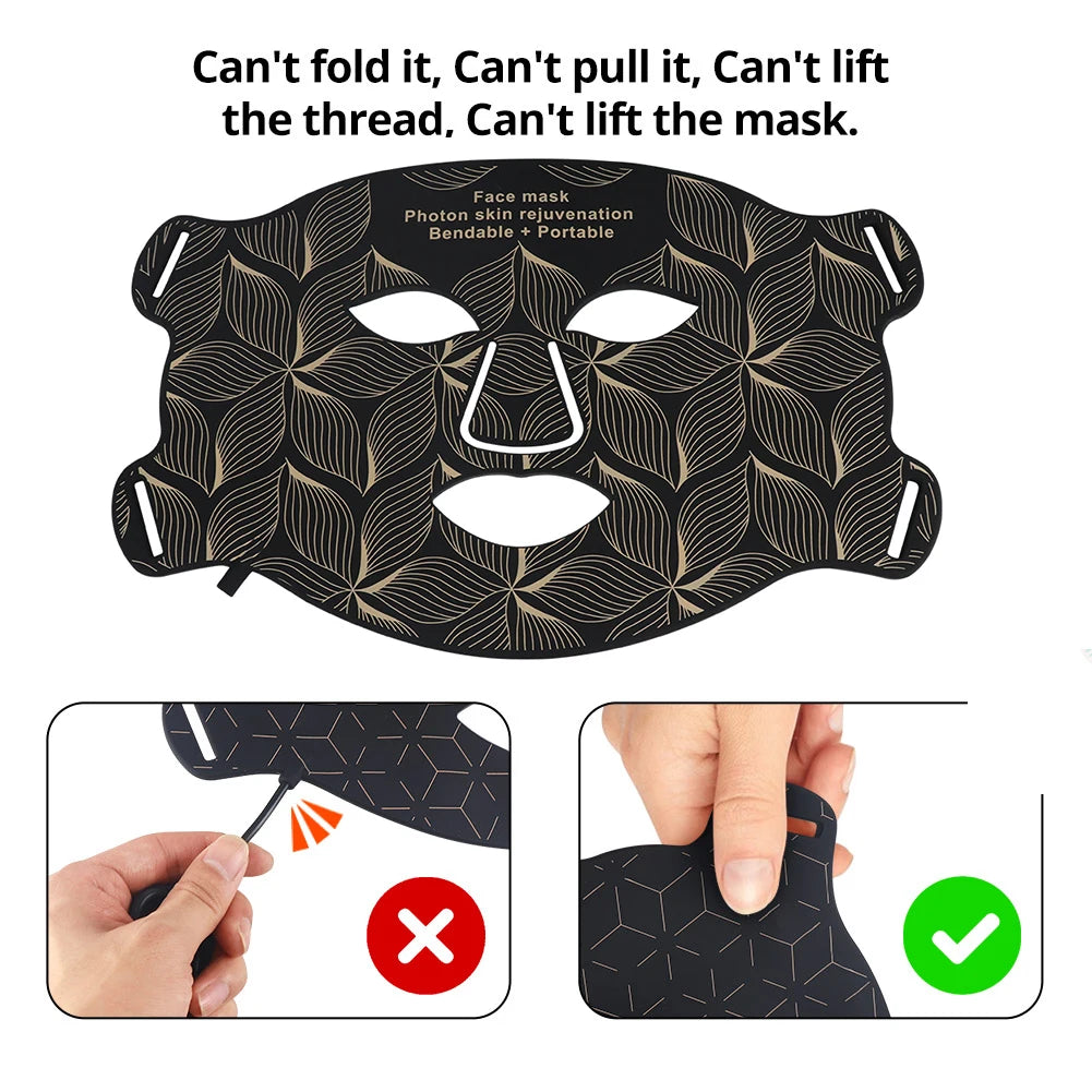 Premium 8 colours LED Face Mask and Neck Red Light  - Near Infrared Therapy and Anti Aging