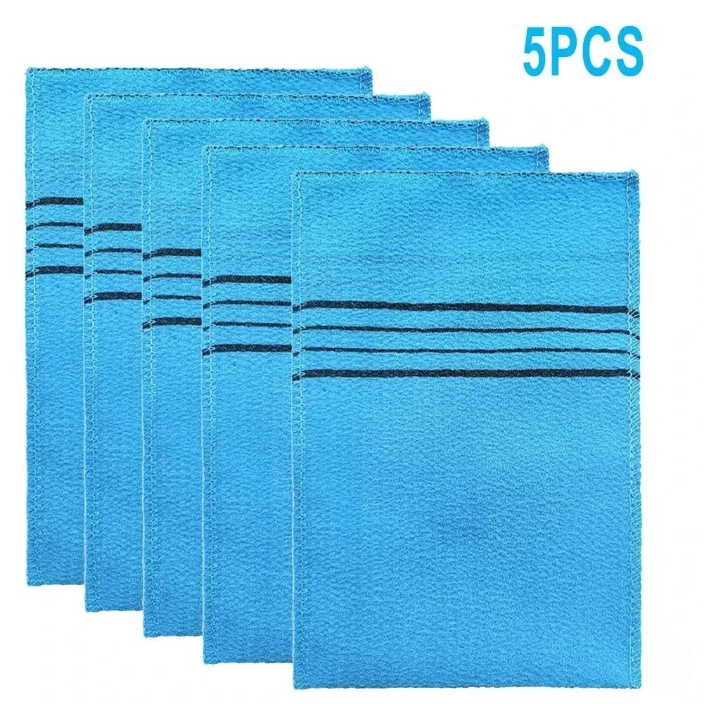 Korean Exfoliating Bath Pad Towels Set - 5Pcs