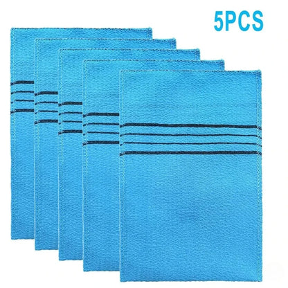 Korean Exfoliating Bath Pad Towels Set - 5Pcs