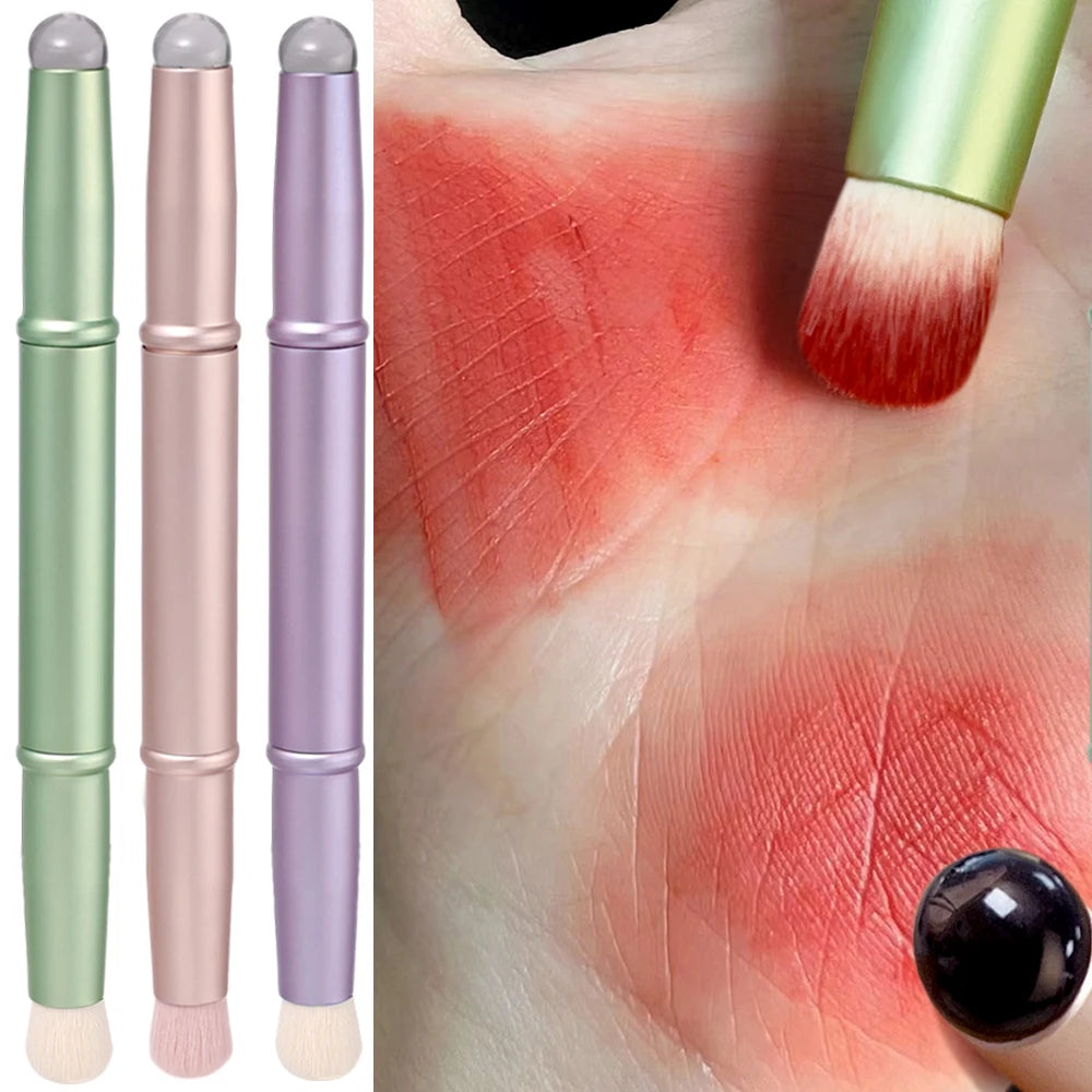 Double-headed Jelly Silicone Slogan Lip Brush and Hair Concealer Smudge Makeup Brushes