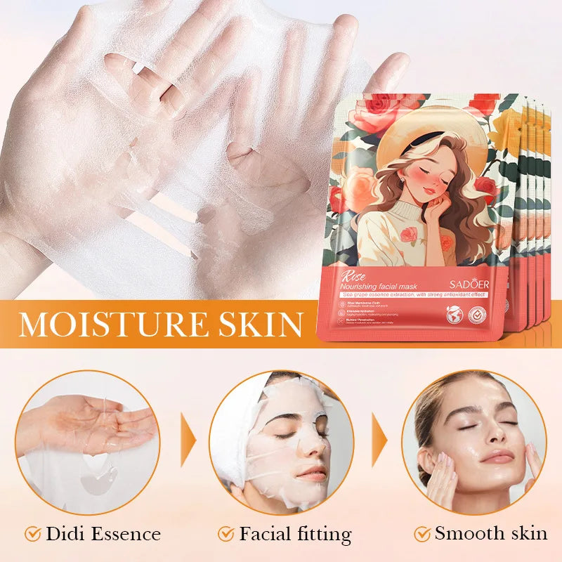 Korean Facial Masks Fruits - 10pcs