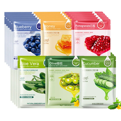 Korean Sheet Face Mask Beauty Skin Care Prodcuts - 10Pcs