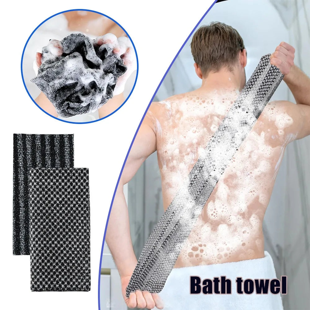 Korean Bath Shower Scrubber Towel for Back Exfoliation - 2PCs