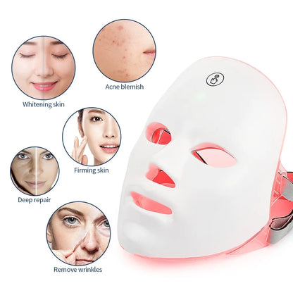 Rechargeable Facial LED Mask 7 Colors LED