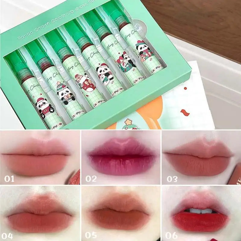 Korean 6 Colors Panda Charm Lip Gloss