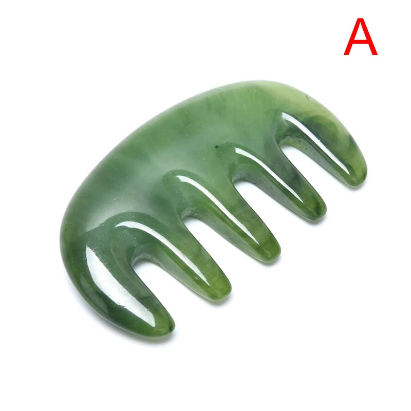 Korean Ritual: Gua Sha Scraping. Natural Rose Quartz Jade Massage Plate - Y-shaped or Fork.