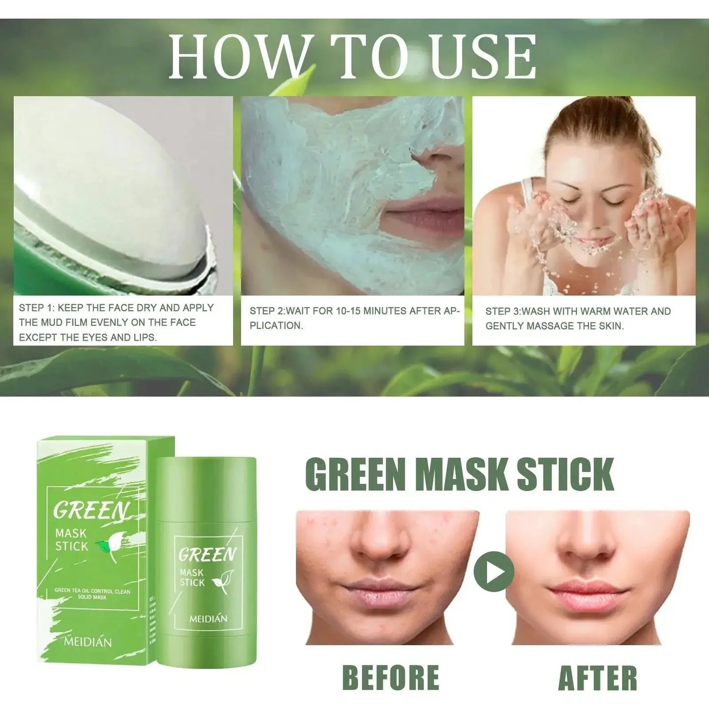 Fast Remove Blackhead - Green Tea Solid Mask