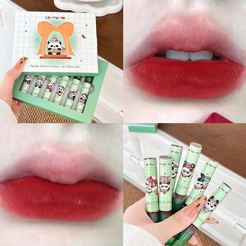 Korean 6 Colors Panda Charm Lip Gloss