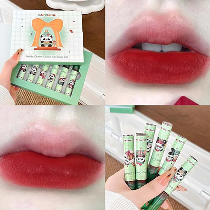 Korean 6 Colors Panda Charm Lip Gloss